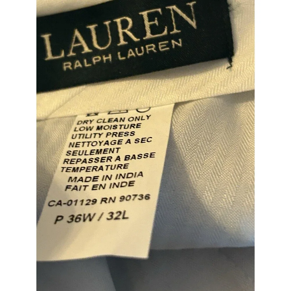 Mens RALPH LAUREN dress pants 36x32 Light Blue ULTRA FLEX Lightweight Preppy - Picture 15 of 16